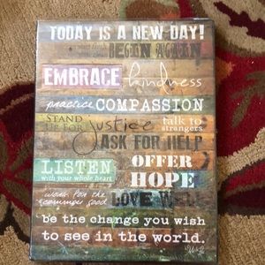 “Words to Live By” Wood Wall Hanging